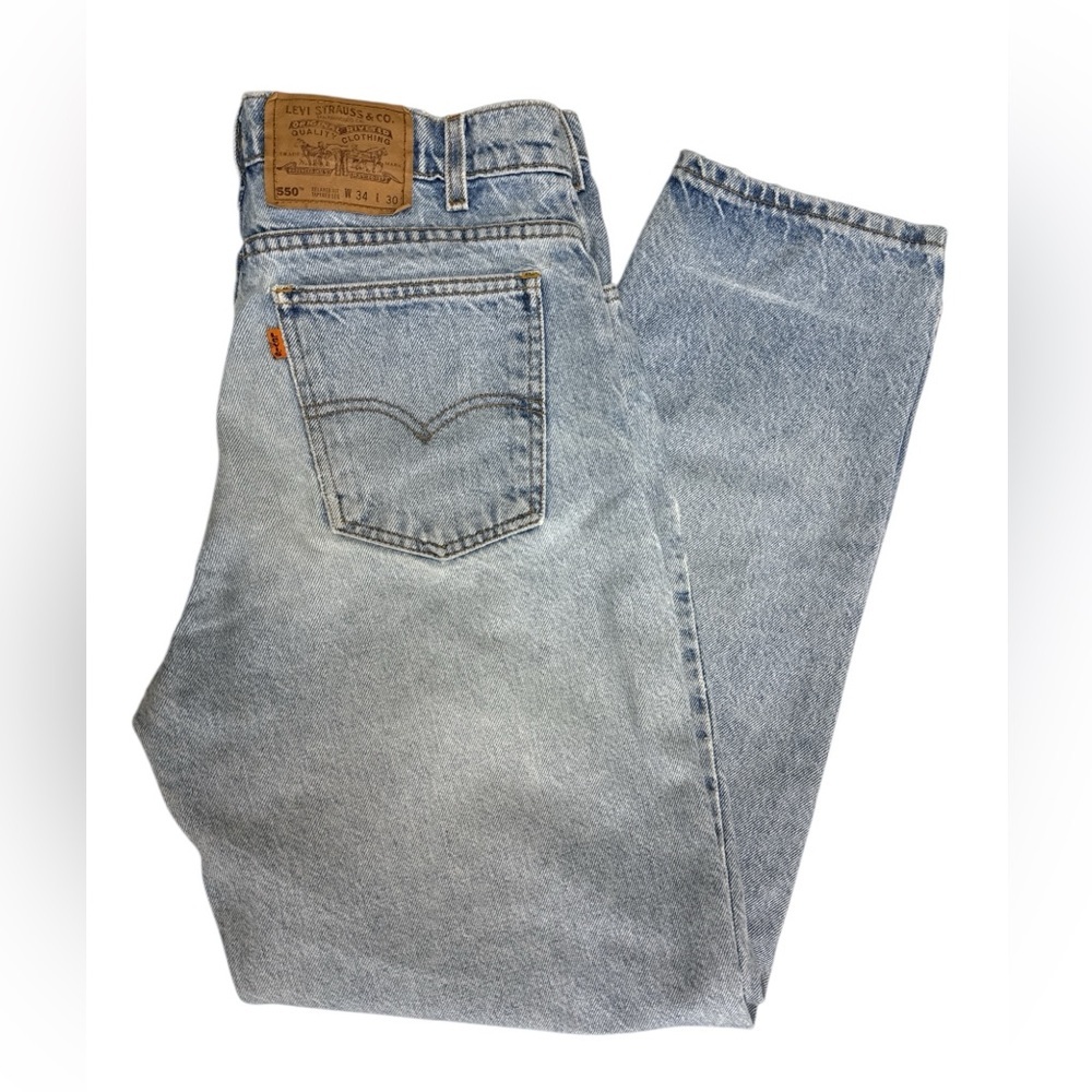 Vintage Levi’s 550 Jeans Men’s 34x30 Relaxed Fit Tapered Leg Blue Denim